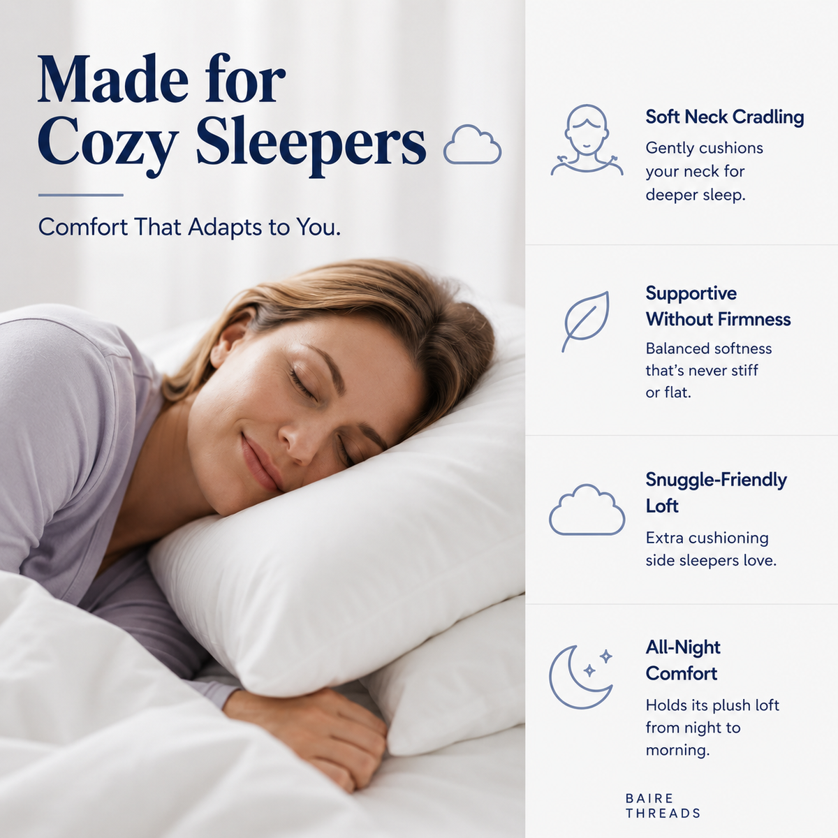 CloudCradle Pillow - Memory Foam Support