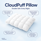 CloudPuff Pillow - Double-Soft Quilted Insert