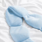 Light blue U-shaped eyemask on a white background