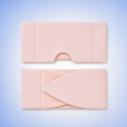 Front and back of eyemask in light pink color
